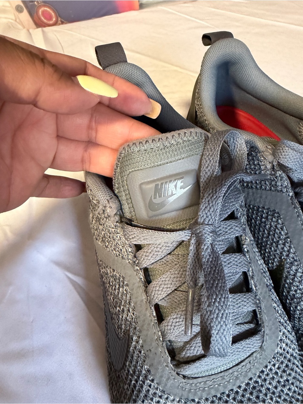 Nike Men’s Grey Knit Athletic Sneakers - Picture 10 of 10